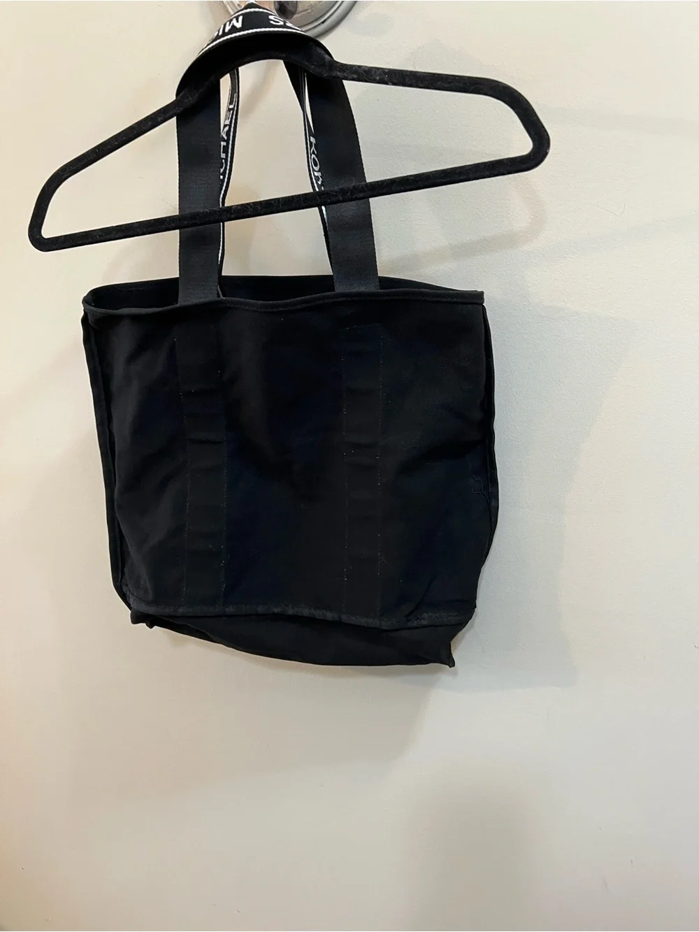 Michael Kors Black Canvas Logo Strap Overalls Bottoms Like New